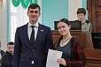 Награждение победителя от ЯрГУ Анны Шамшиной